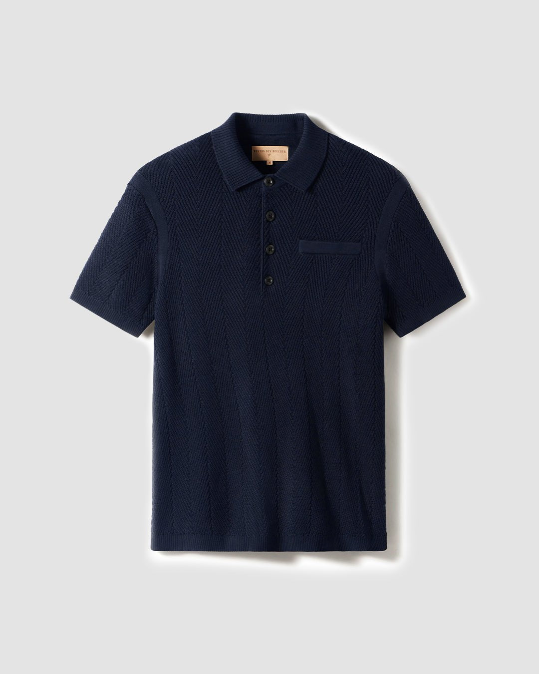 Alastair Slim Fit Knit Polo - Navy - WESTON JON BOUCHÉR