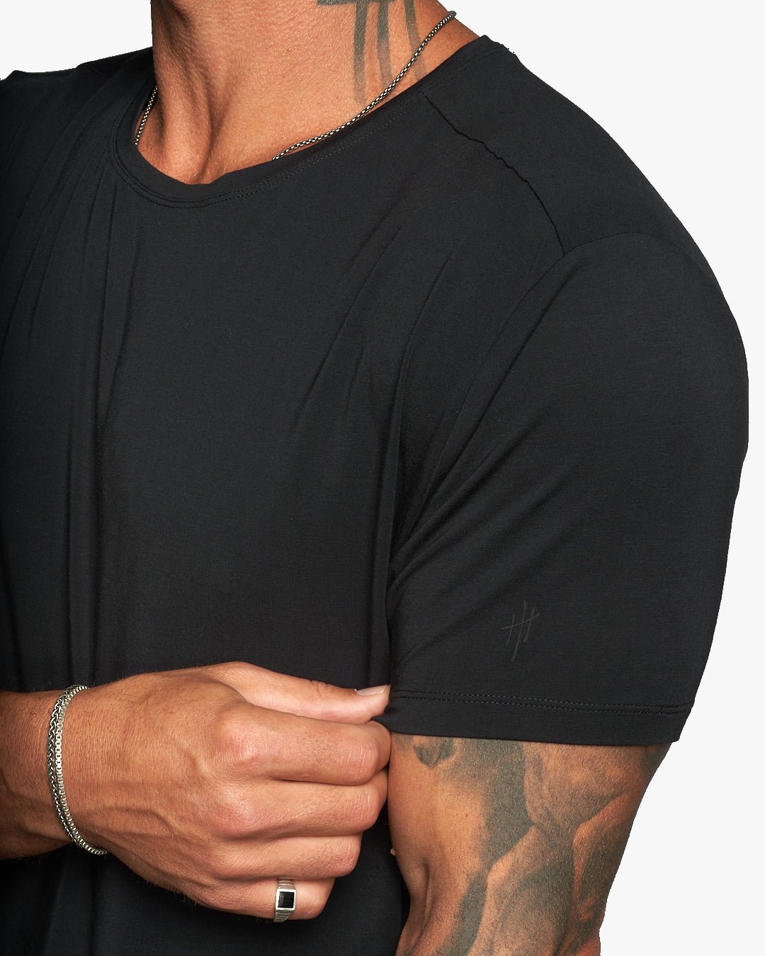 Omen Hybrid Active Crew Neck Slim Fit Ultra Lightweight Tee w/Modal + Silk - WESTON JON BOUCHÉR