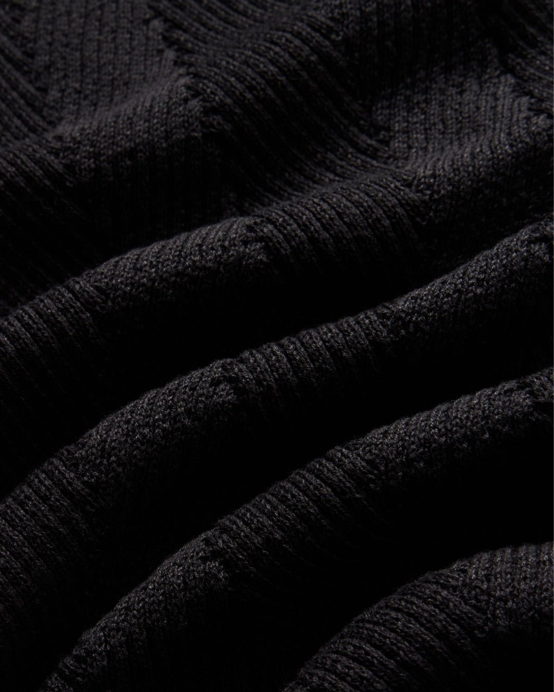 Alastair Slim Fit Knit Polo - Pitch Black - WESTON JON BOUCHÉR