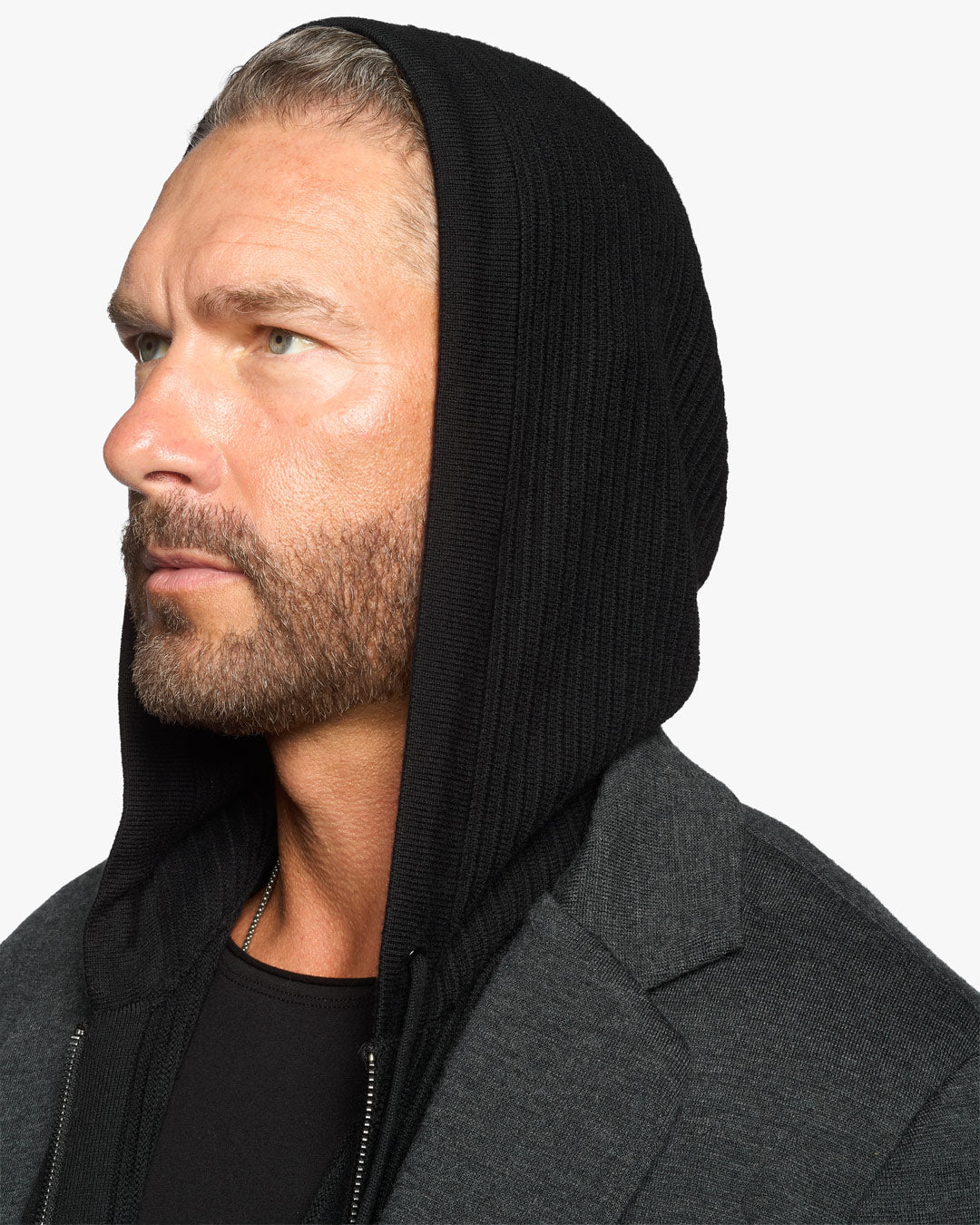 Atticus Slim Fit Blazer w/Removable Hoodie Layer