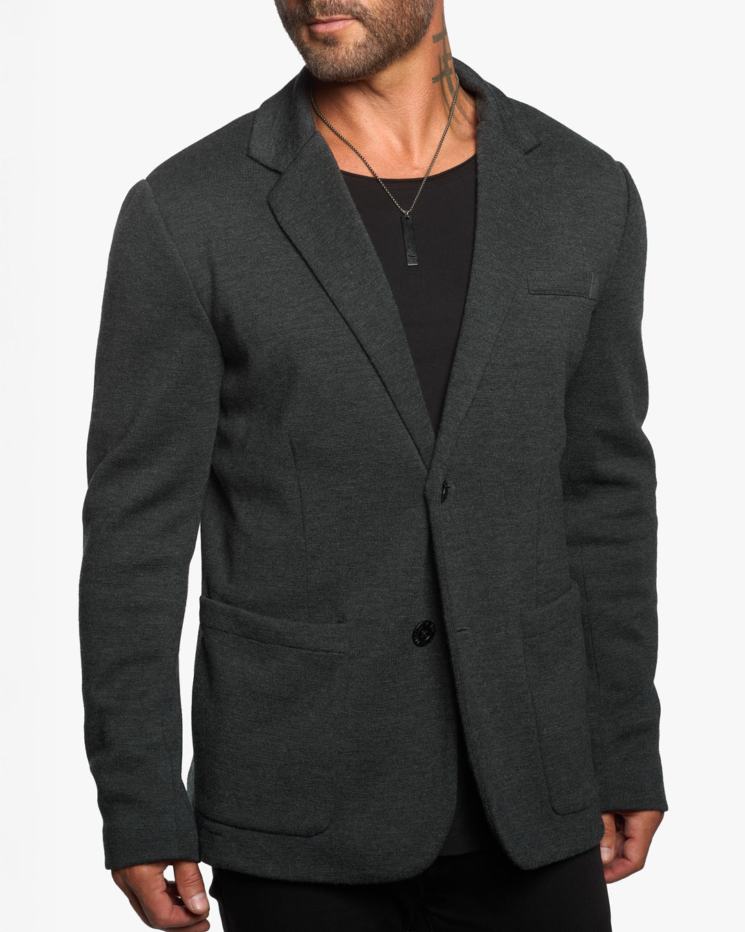 Atticus Slim Fit Blazer w/Removable Hoodie Layer
