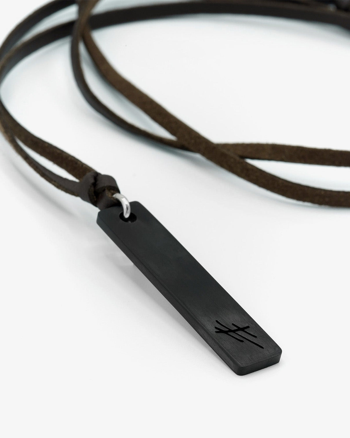 Tigris Reversible Pendant Leather Necklace (adjustable length)