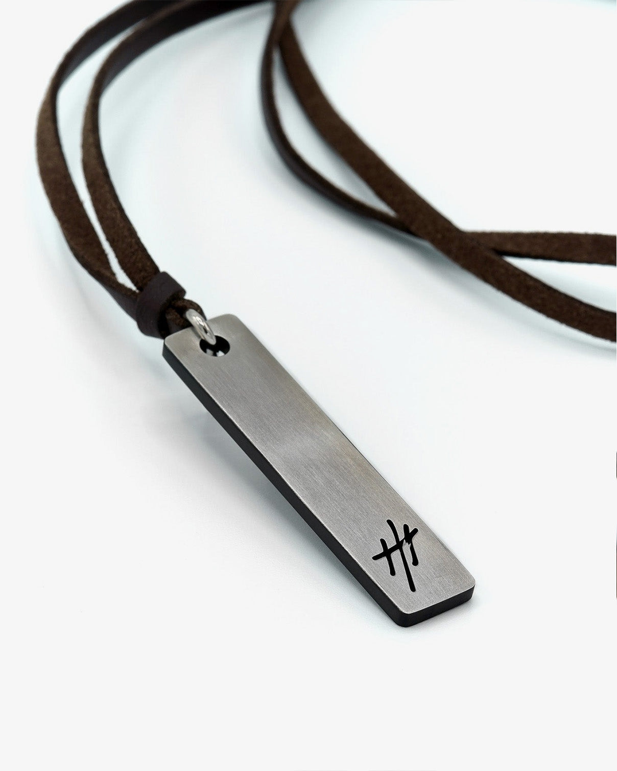Tigris Reversible Pendant Leather Necklace (adjustable length)