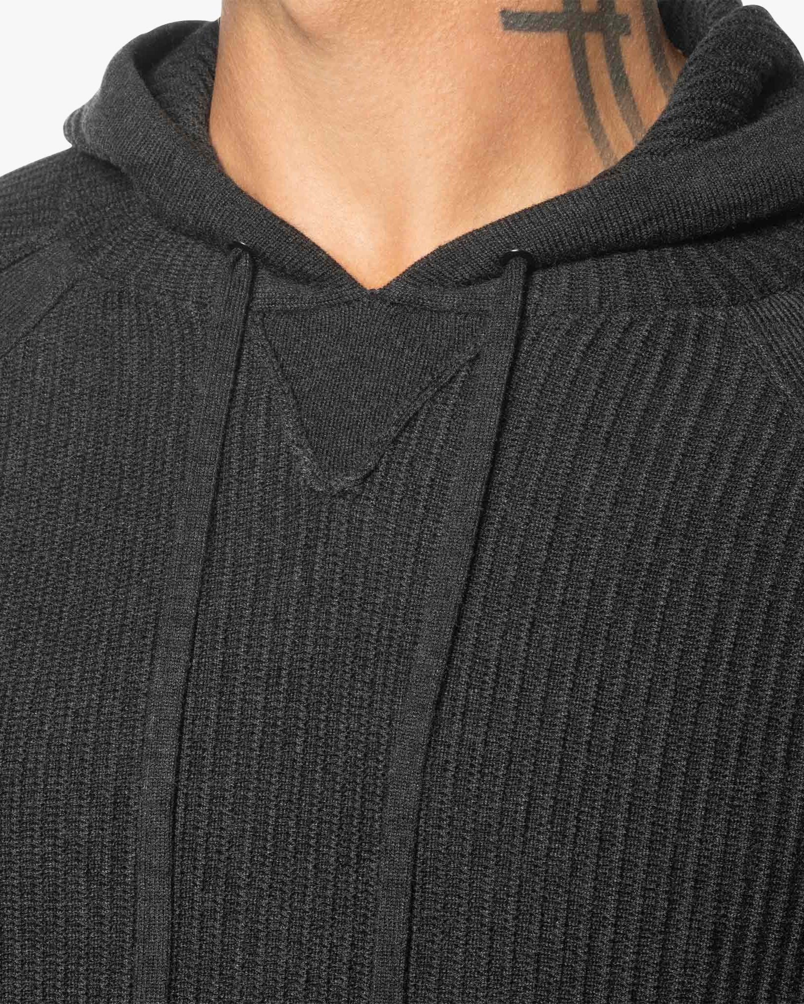 Dune Ottoman Knit Luxury Hoodie w/Silk & Wool