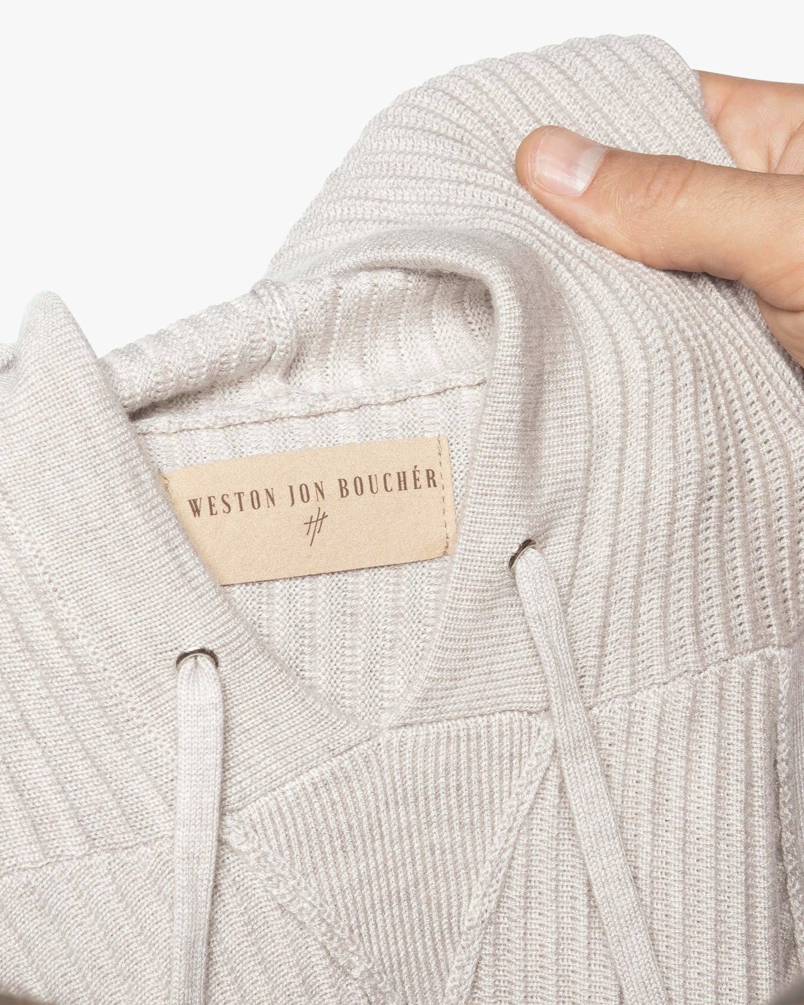 Dune Ottoman Knit Luxury Hoodie w/Silk & Wool