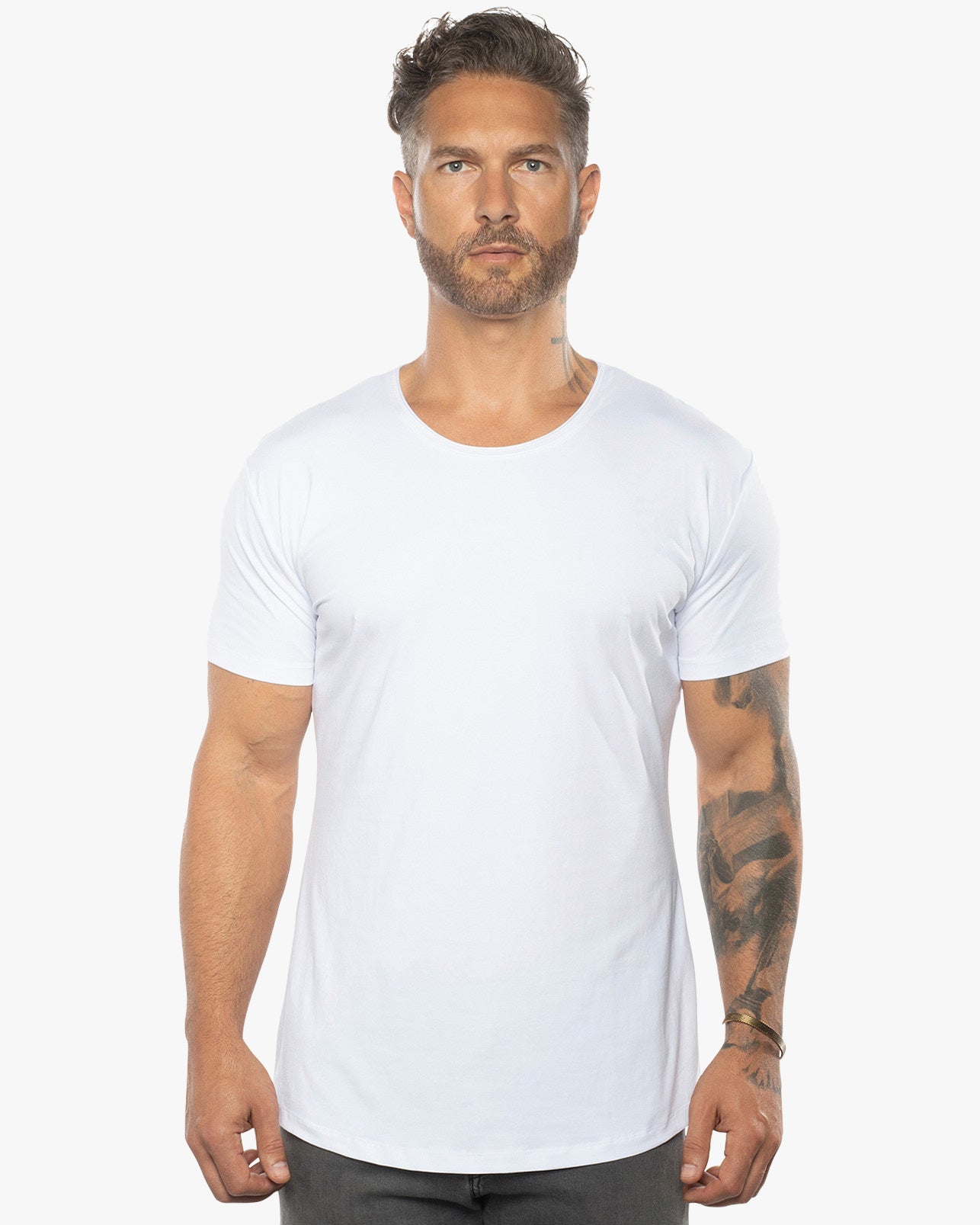 Silas Raw Scoop Neck Slim Fit Tee
