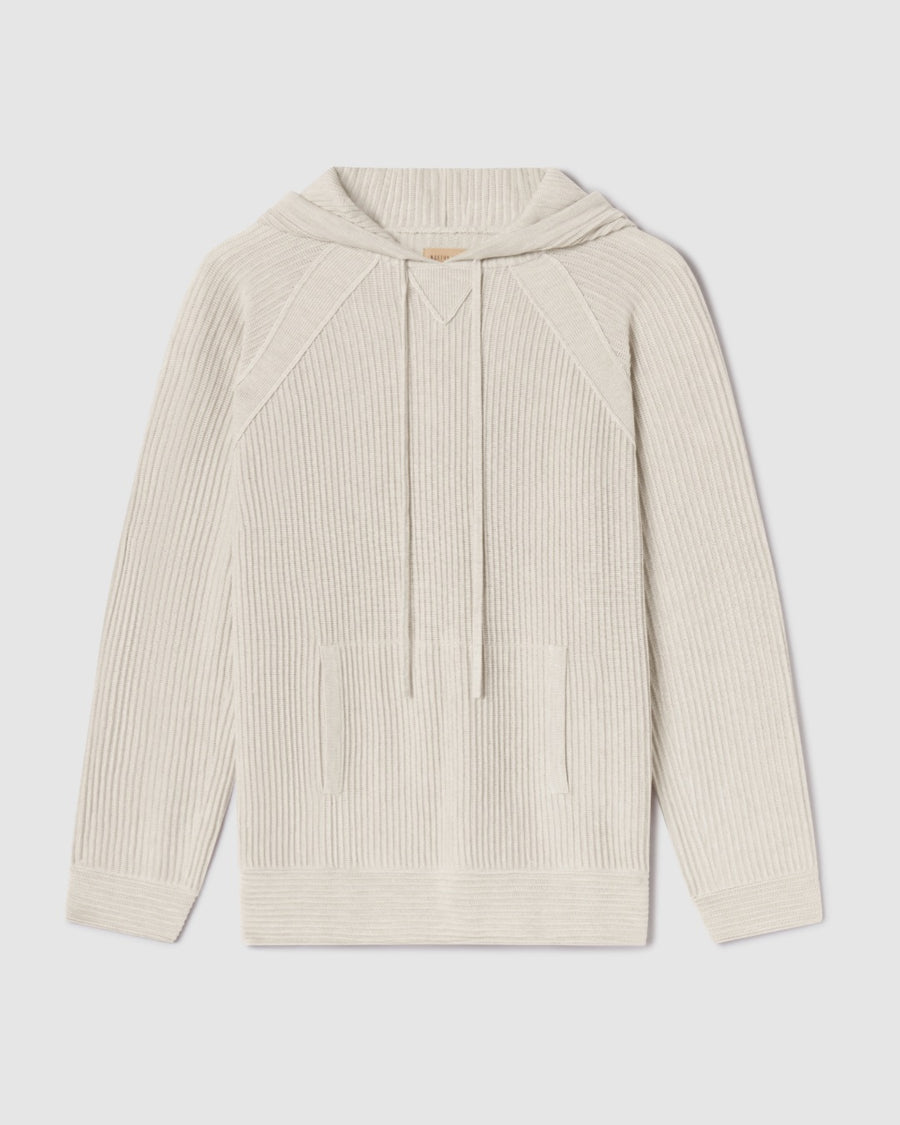 Dune Ottoman Knit Luxury Hoodie w/Silk & Wool