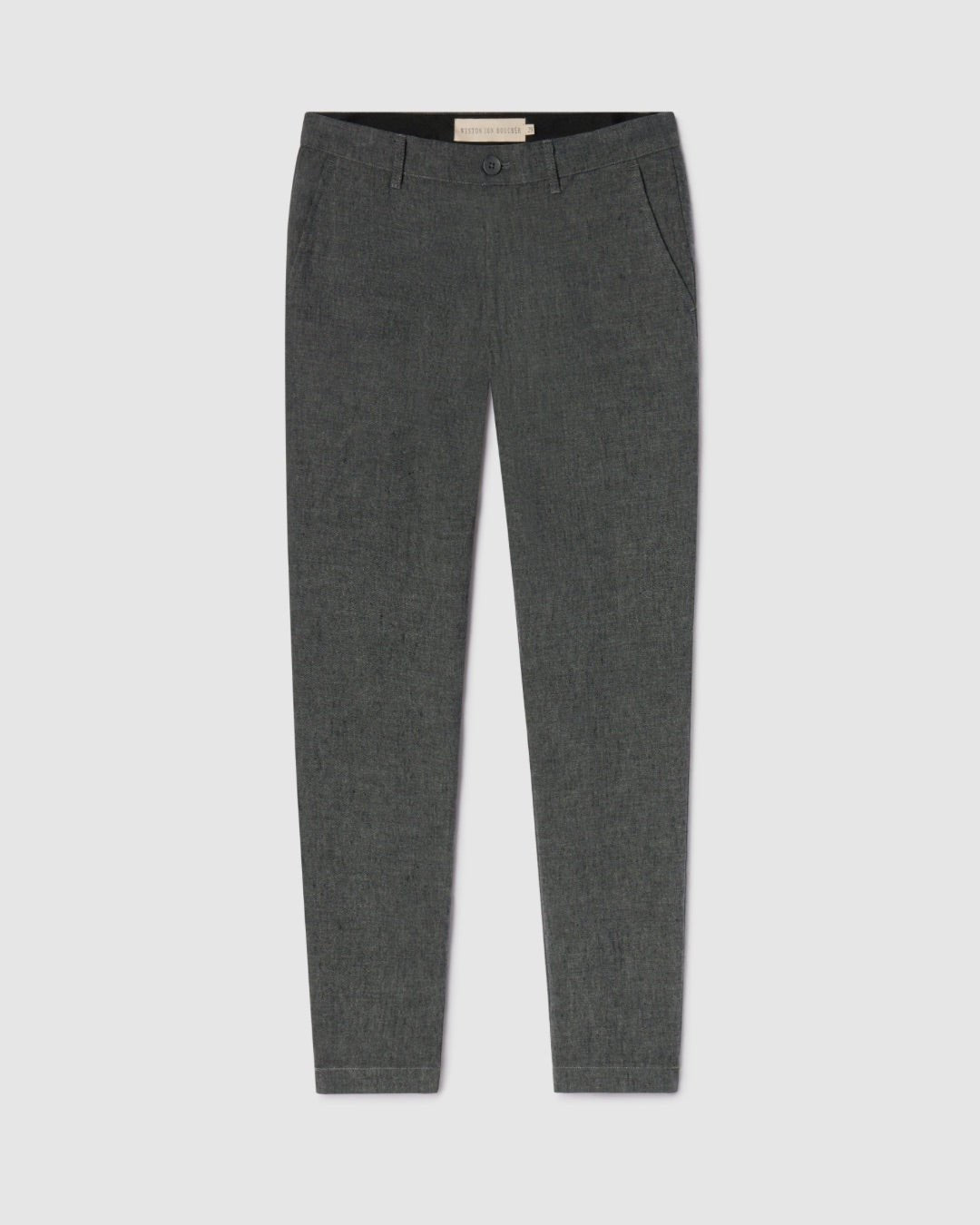 Havana Comfort Linen Slim Fit Pants - Charcoal Pebble - WESTON JON BOUCHÉR