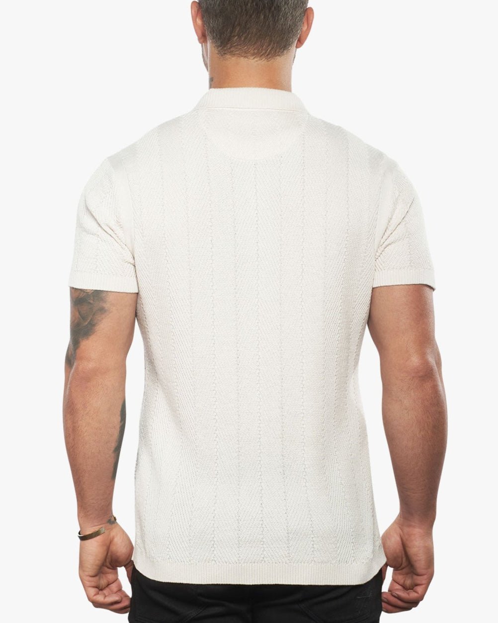 Alastair Slim Fit Knit Polo - Palomino - WESTON JON BOUCHÉR