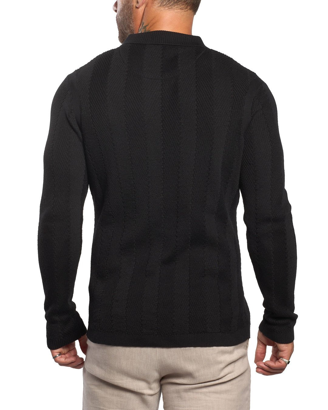 Alastair L/S Slim Fit Knit Polo - WESTON JON BOUCHÉR