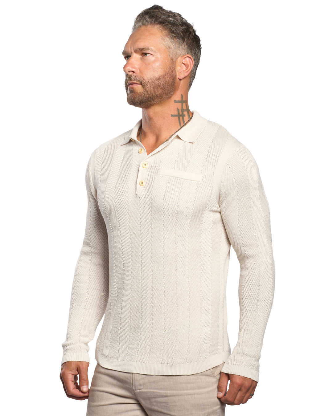 Alastair L/S Slim Fit Knit Polo