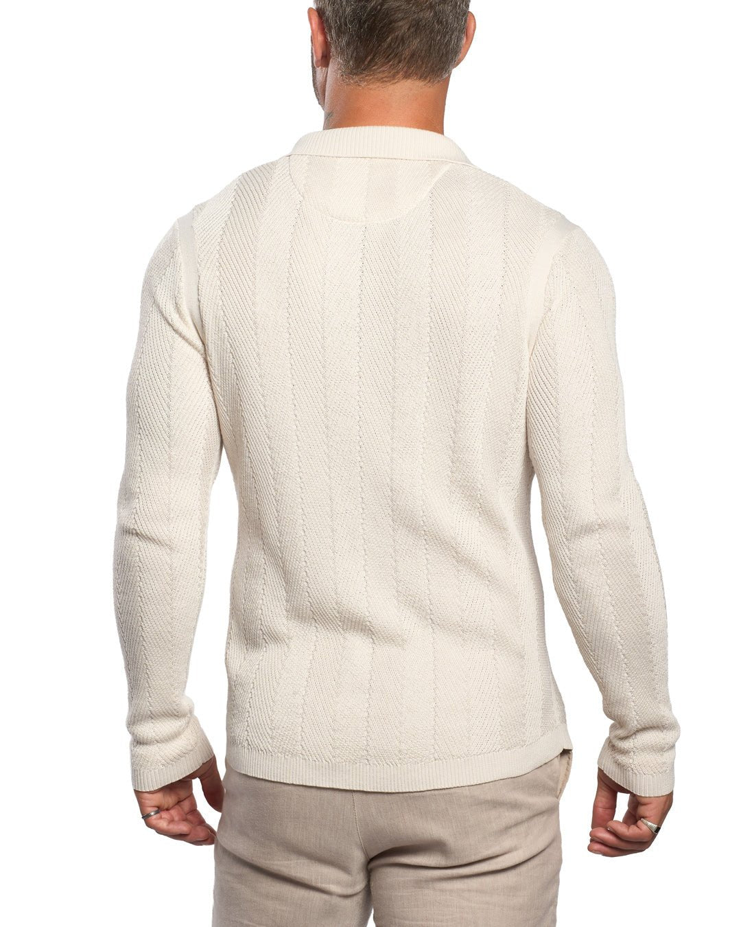 Alastair L/S Slim Fit Knit Polo - WESTON JON BOUCHÉR