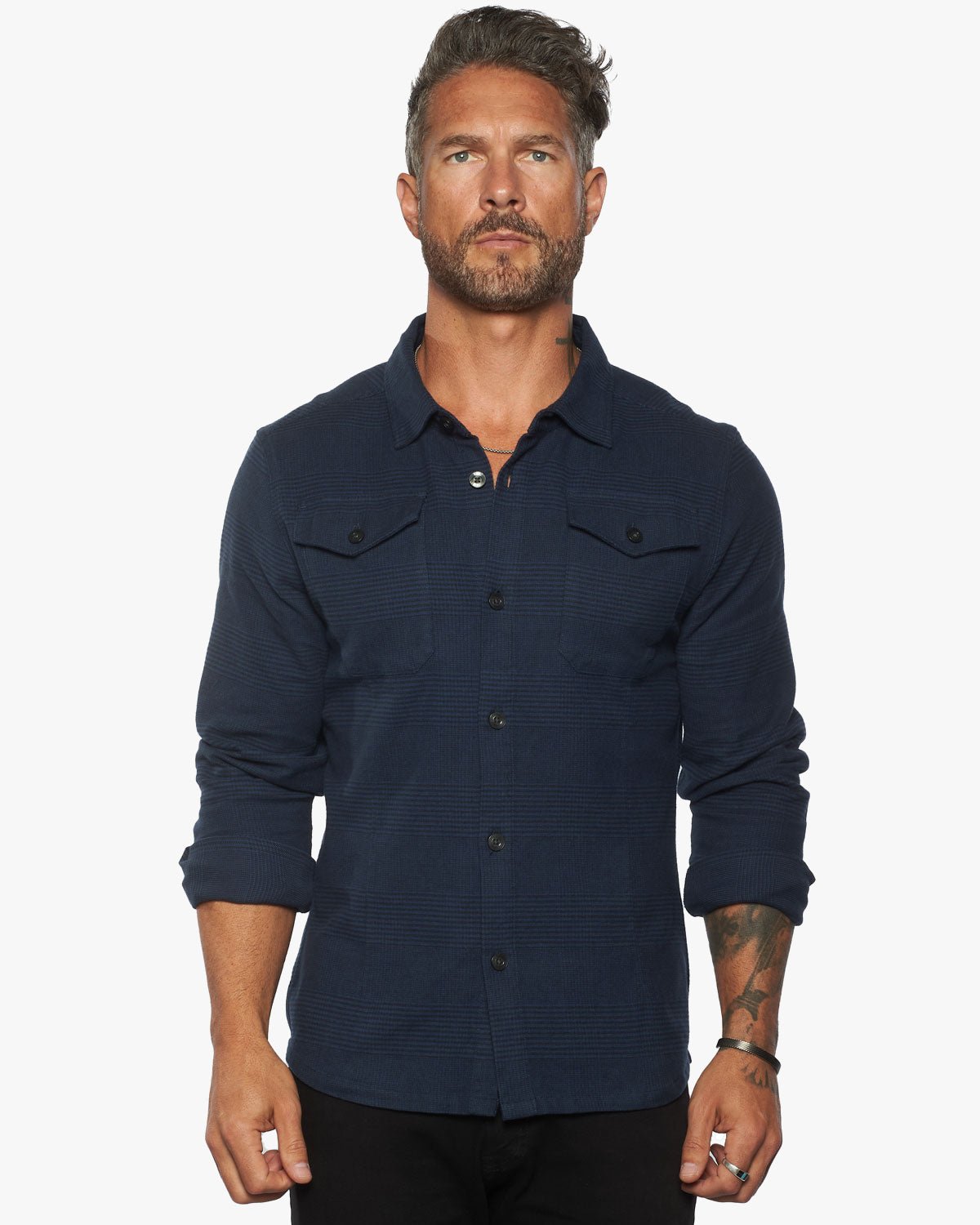 Untucked Tailored SLIM Fit Button-Up Shirt - WESTON JON BOUCHÉR