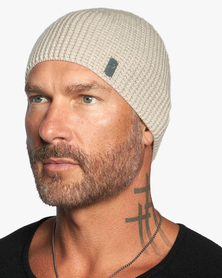 Aspen Cashmere & Wool Waffle Knit Skullcap Beanie