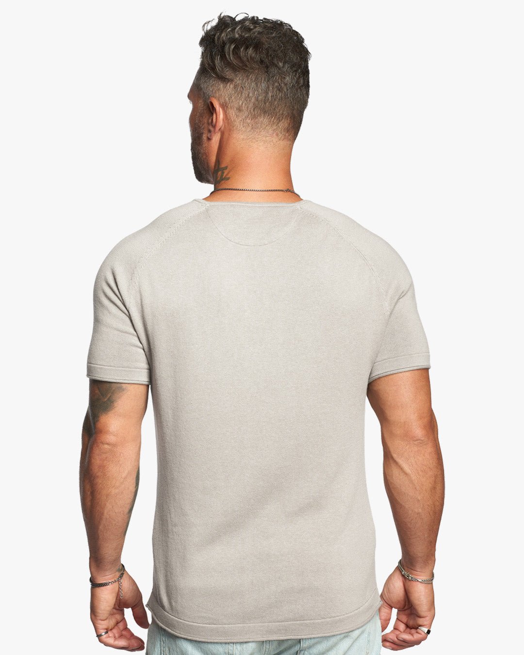 SS Lightweight Slim Fit Sweater - Bone - WESTON JON BOUCHÉR