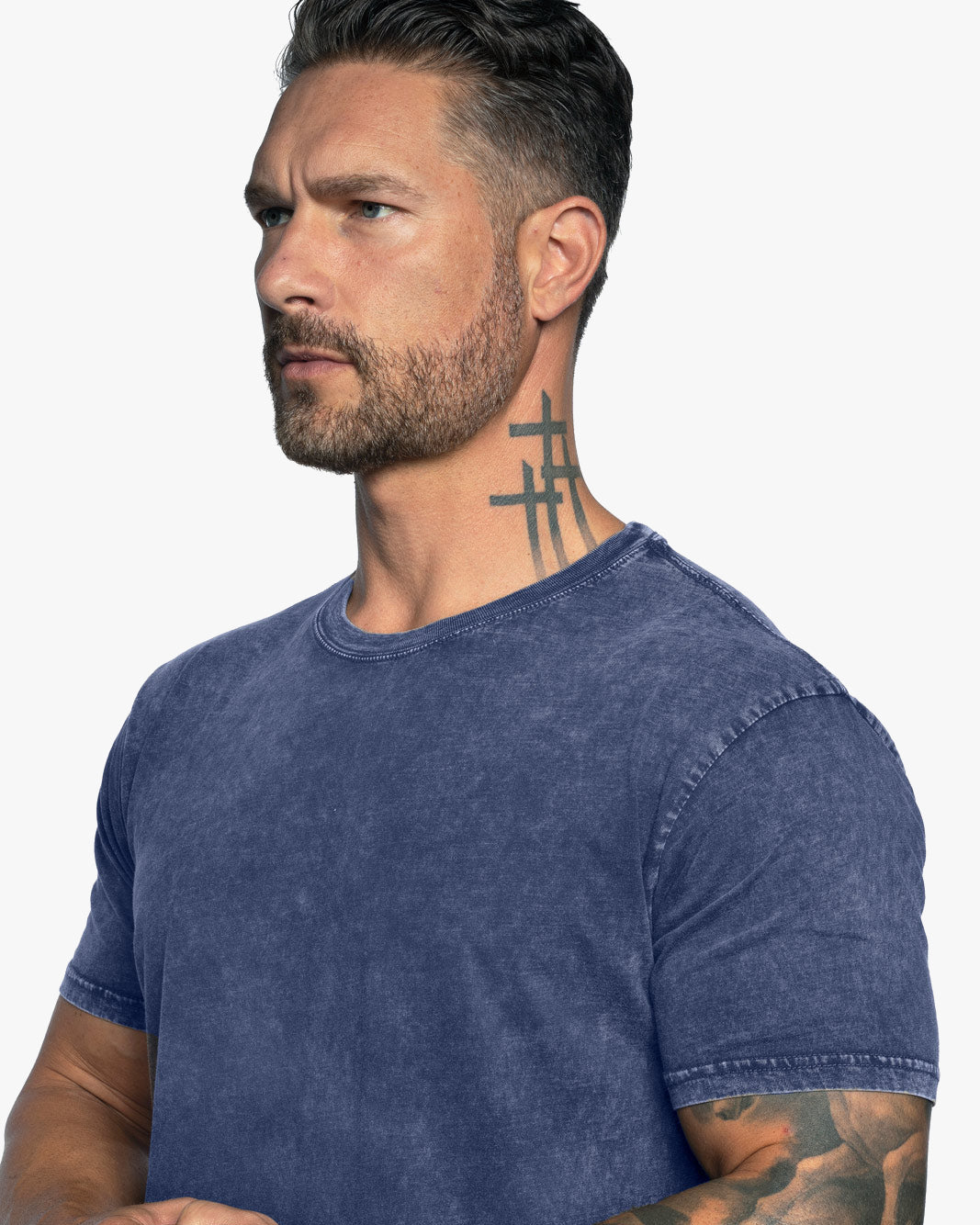 Stone Wash Relaxed Fit Crew Neck Tee