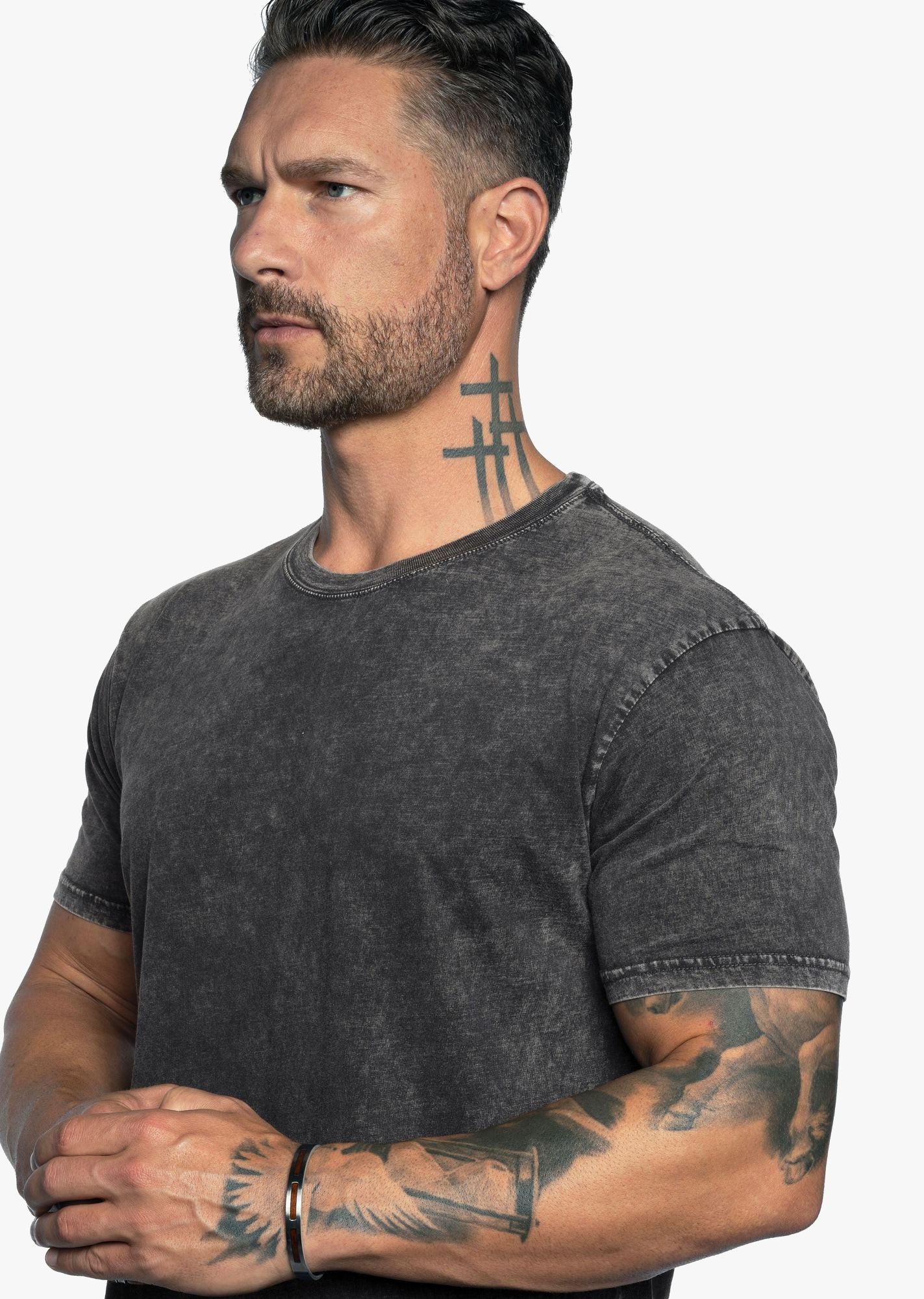 Stone Wash Relaxed Fit Crew Neck Tee - WESTON JON BOUCHÉR