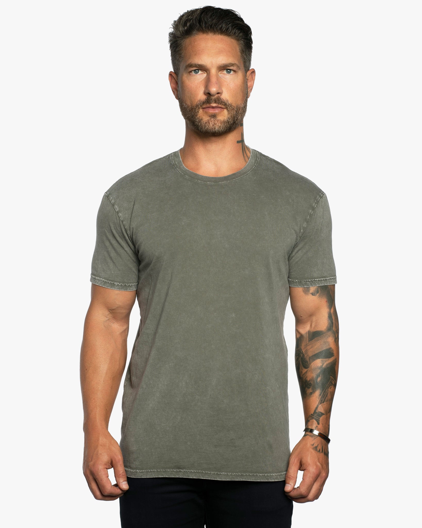 Stone Wash Relaxed Fit Crew Neck Tee - WESTON JON BOUCHÉR