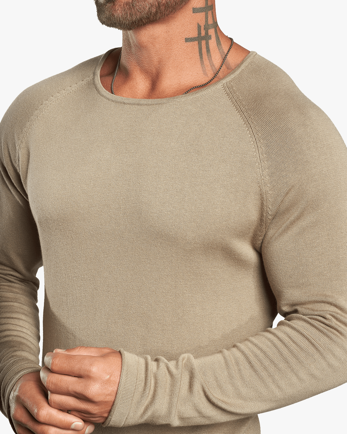 Lightweight Slim Fit Sweater - Taupe - WESTON JON BOUCHÉR