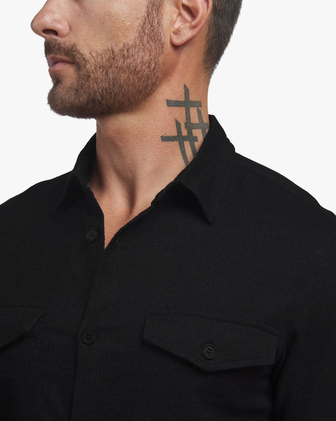 Untucked Tailored SLIM Fit Button-Up Shirt - Obsidian - WESTON JON BOUCHÉR