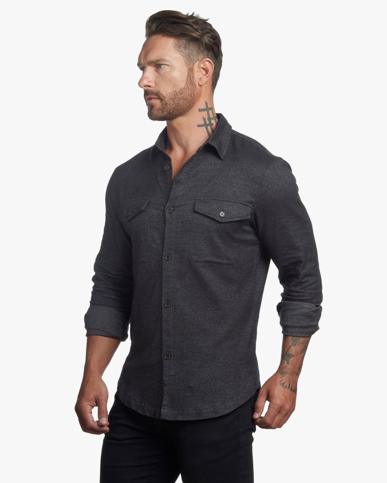 Untucked Tailored SLIM Fit Button-Up Shirt