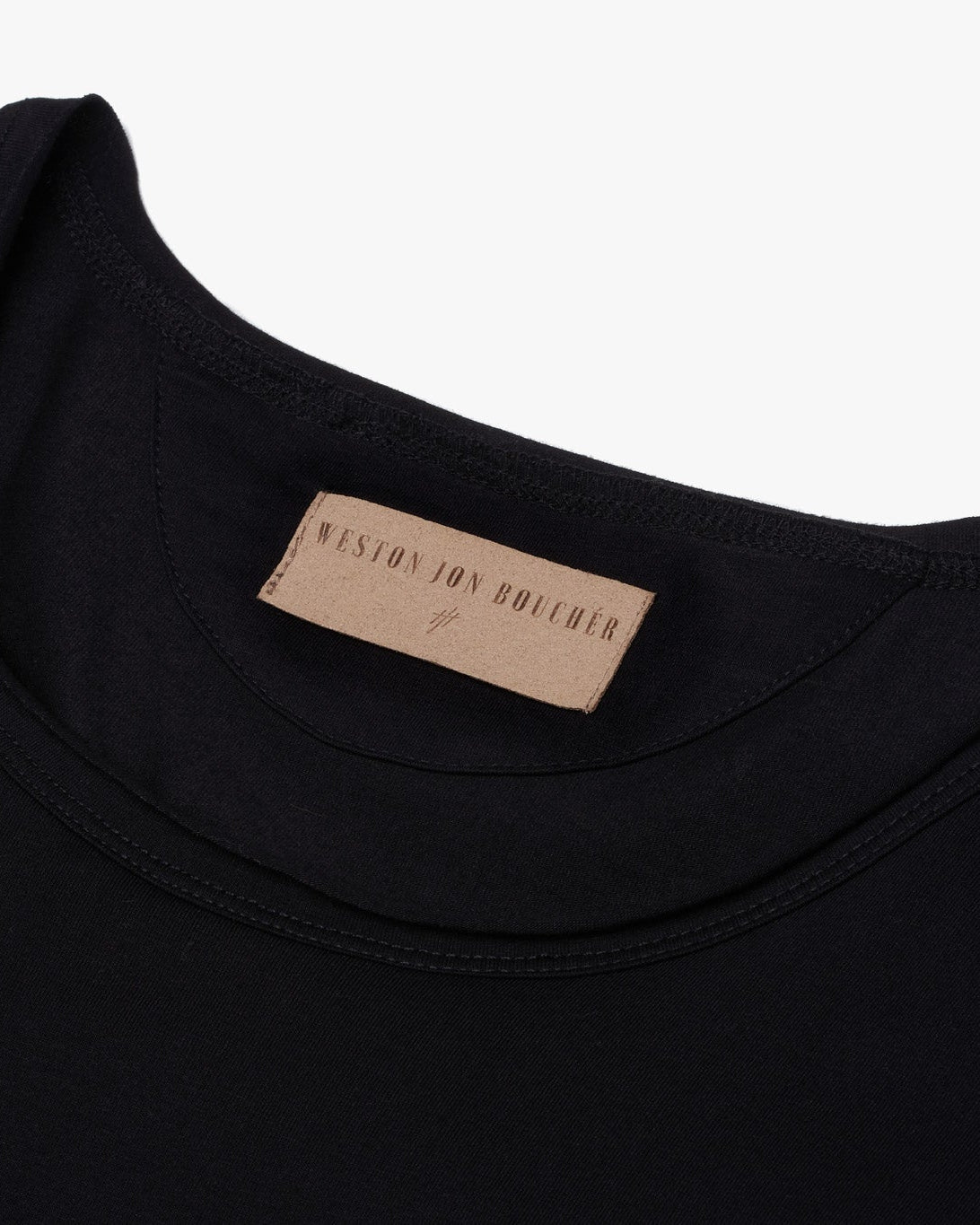 Silas Raw Neck Slim Fit Tee - Obsidian