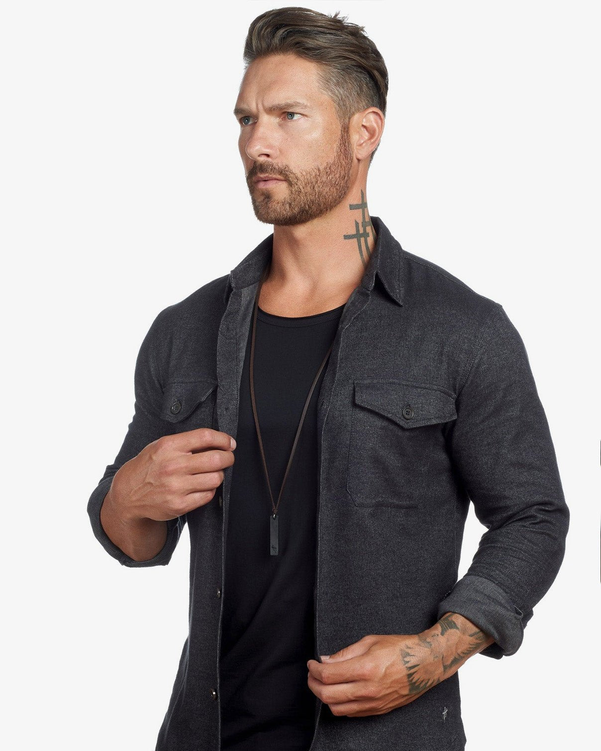 Tigris Reversible Pendant Leather Necklace (adjustable length) - WESTON JON BOUCHÉR