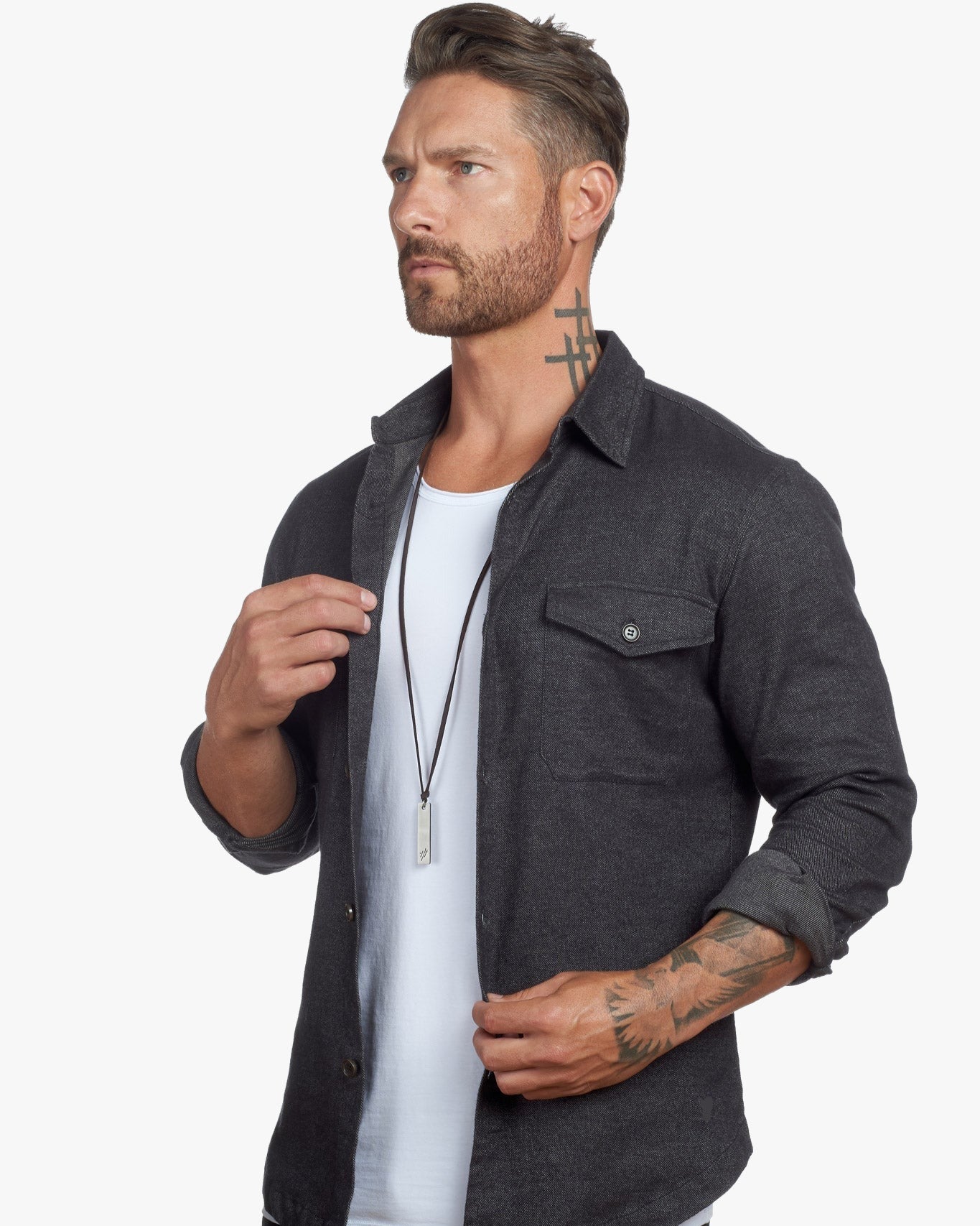Untucked Tailored SLIM Fit Button-Up Shirt