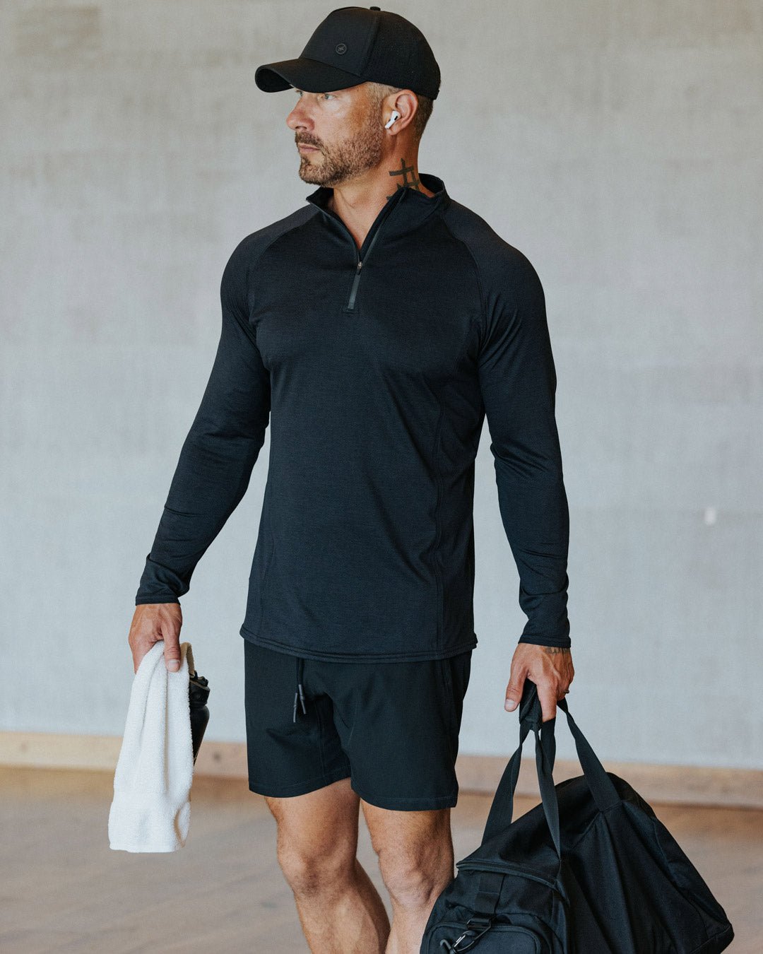 Neo Slim Fit Training Quarter-Zip - Dark Star - WESTON JON BOUCHÉR
