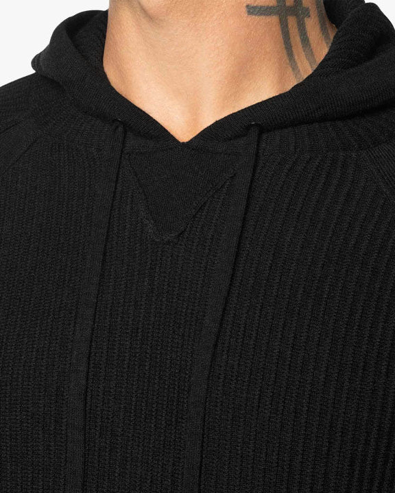 Dune Ottoman Knit Luxury Hoodie w/Silk & Wool