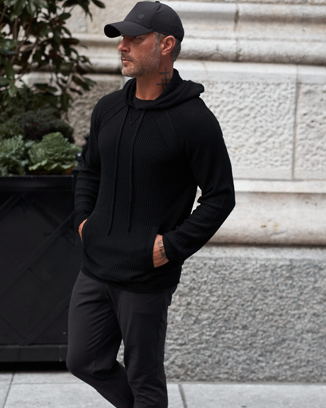 Dune Ottoman Knit Luxury Hoodie w/Silk & Wool