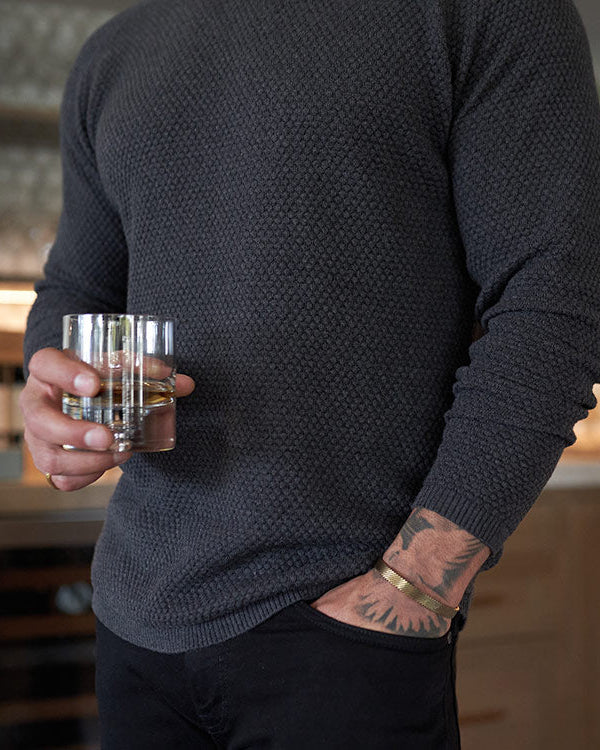 The Ripley Crew Neck Cotton & Cashmere FITTED Sweater - WESTON JON BOUCHÉR