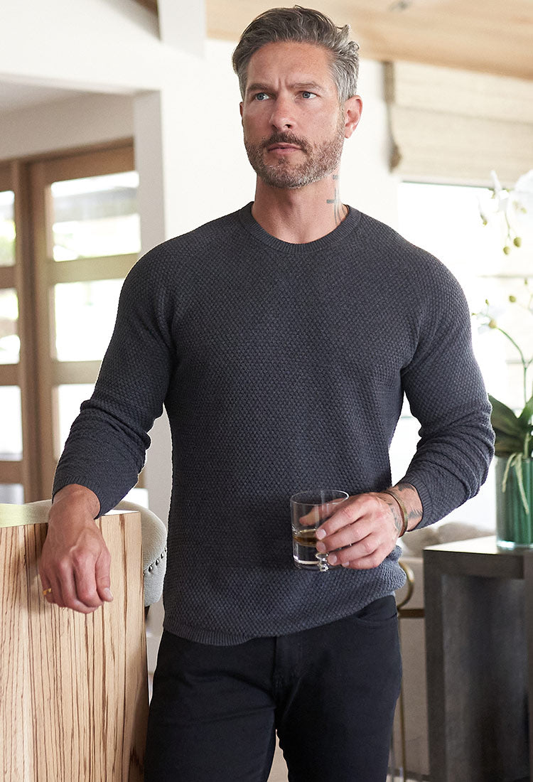 The Ripley Crew Neck Cotton & Cashmere FITTED Sweater - WESTON JON BOUCHÉR