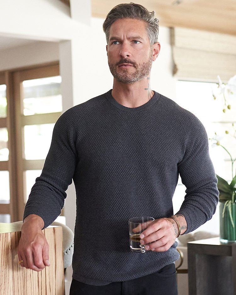 Ripley Crew Neck Cotton & Cashmere Sweater SLIM - WESTON JON BOUCHÉR
