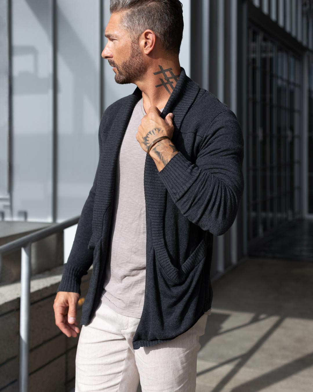 Hemingway Lightweight Slim Fit Cardigan - WESTON JON BOUCHÉR