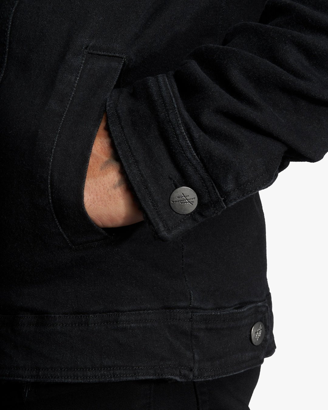 Leucadian Slim Fit Sherpa Denim Jacket - Shadow - WESTON JON BOUCHÉR