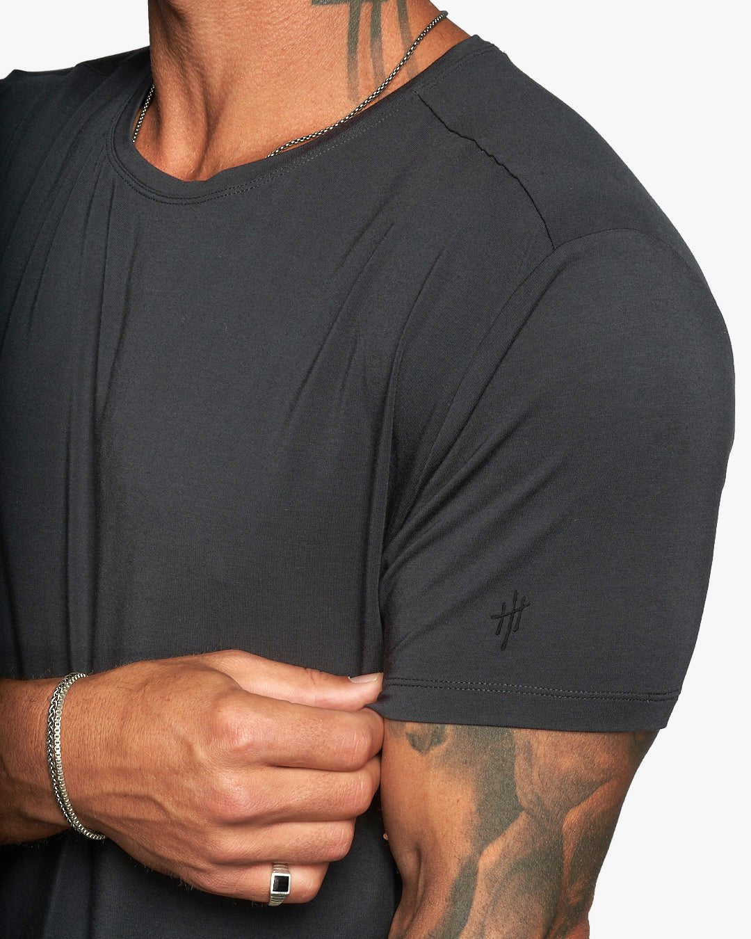 Omen Hybrid Active Crew Neck Slim Fit Ultra Lightweight Tee w/Modal + Silk - WESTON JON BOUCHÉR