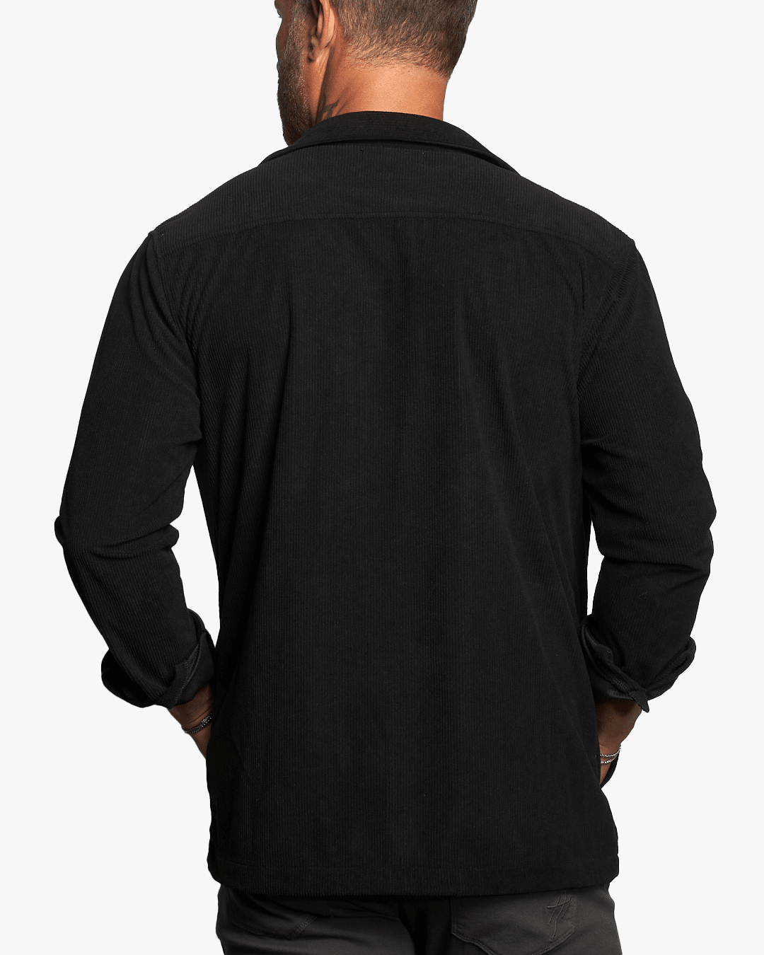 Stellan Corduroy Slim Fit Overshirt - Black - WESTON JON BOUCHÉR