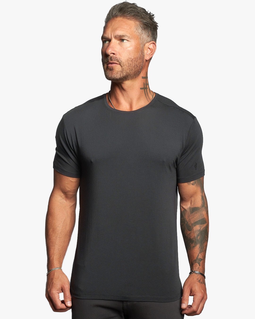 Omen Hybrid Active Crew Neck Slim Fit Ultra Lightweight Tee w/Modal + Silk - WESTON JON BOUCHÉR
