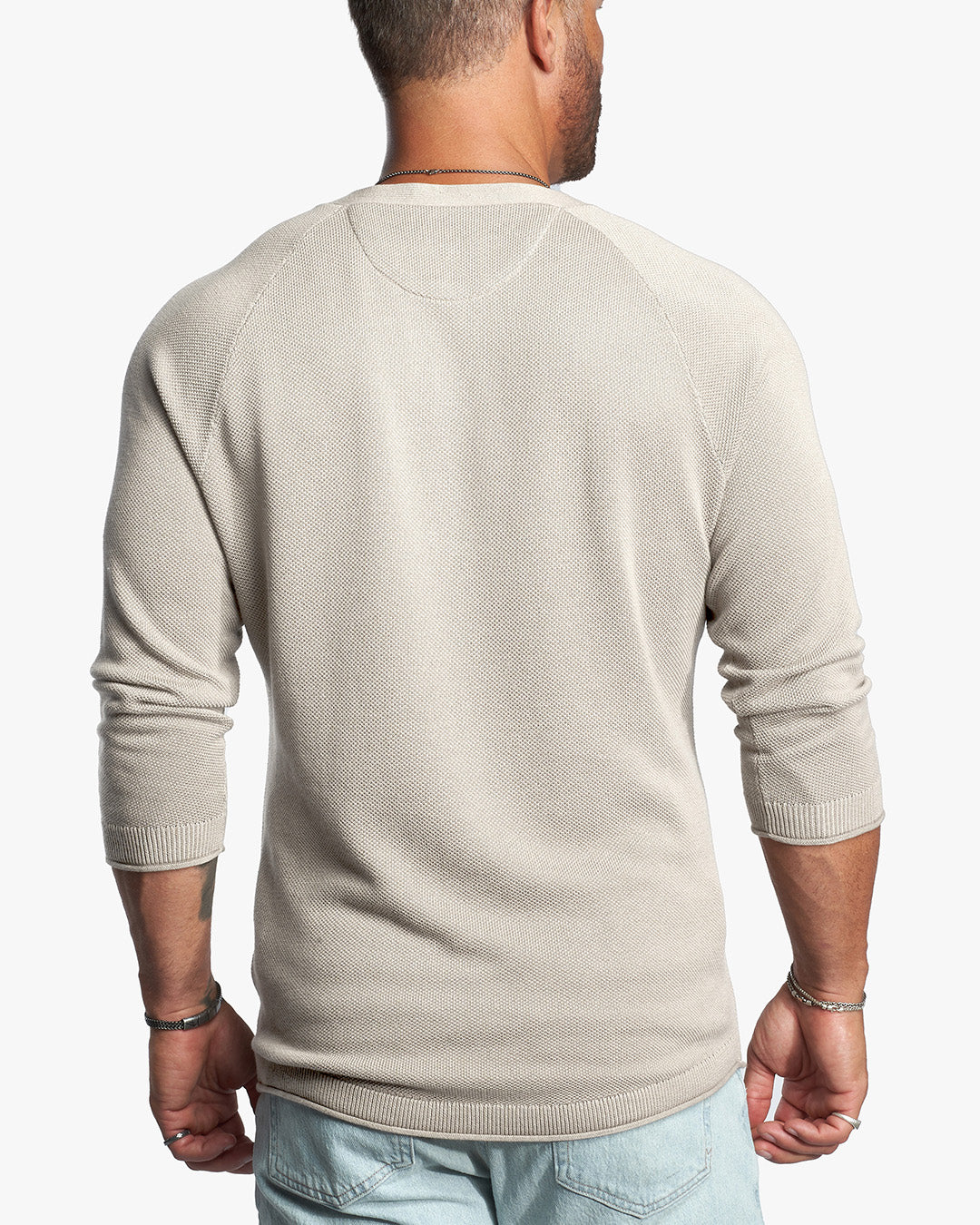Harlow Bird's Eye Knit Slim Henley
