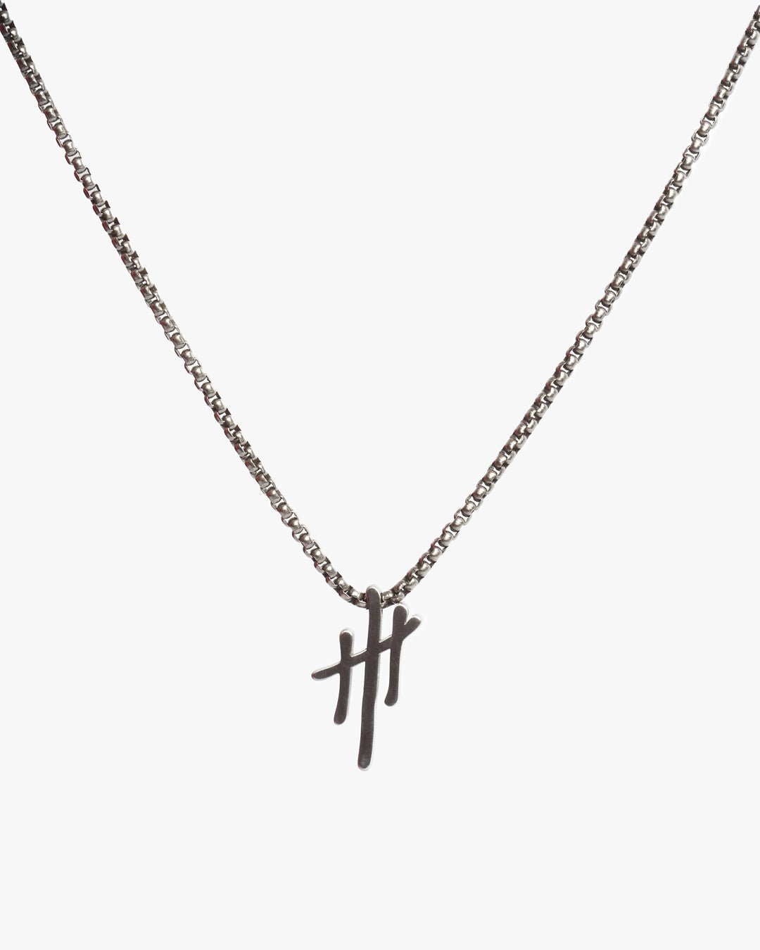Tristan Pendant Titanium Box Chain Necklace - WESTON JON BOUCHÉR