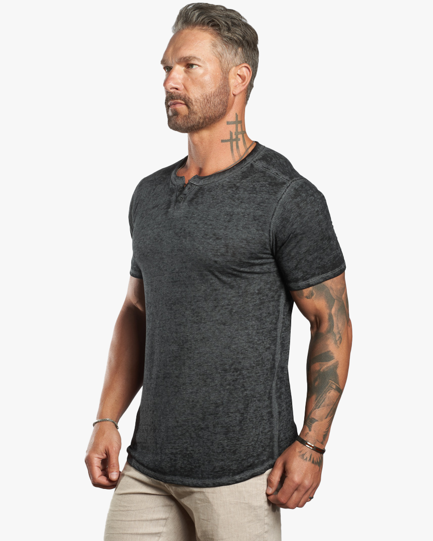 SS Burnout Lightweight SLIM fit Henley