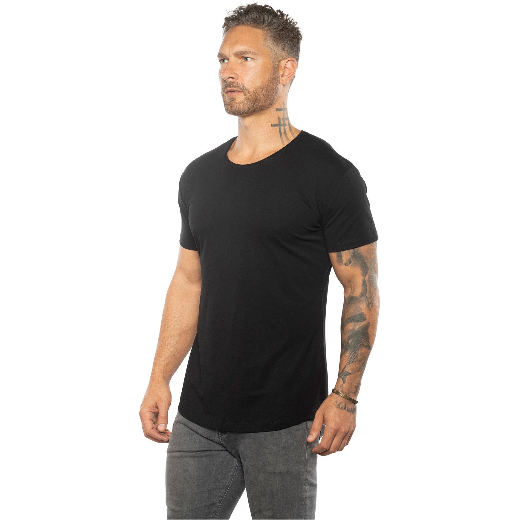 Mens slim fit store black t shirt