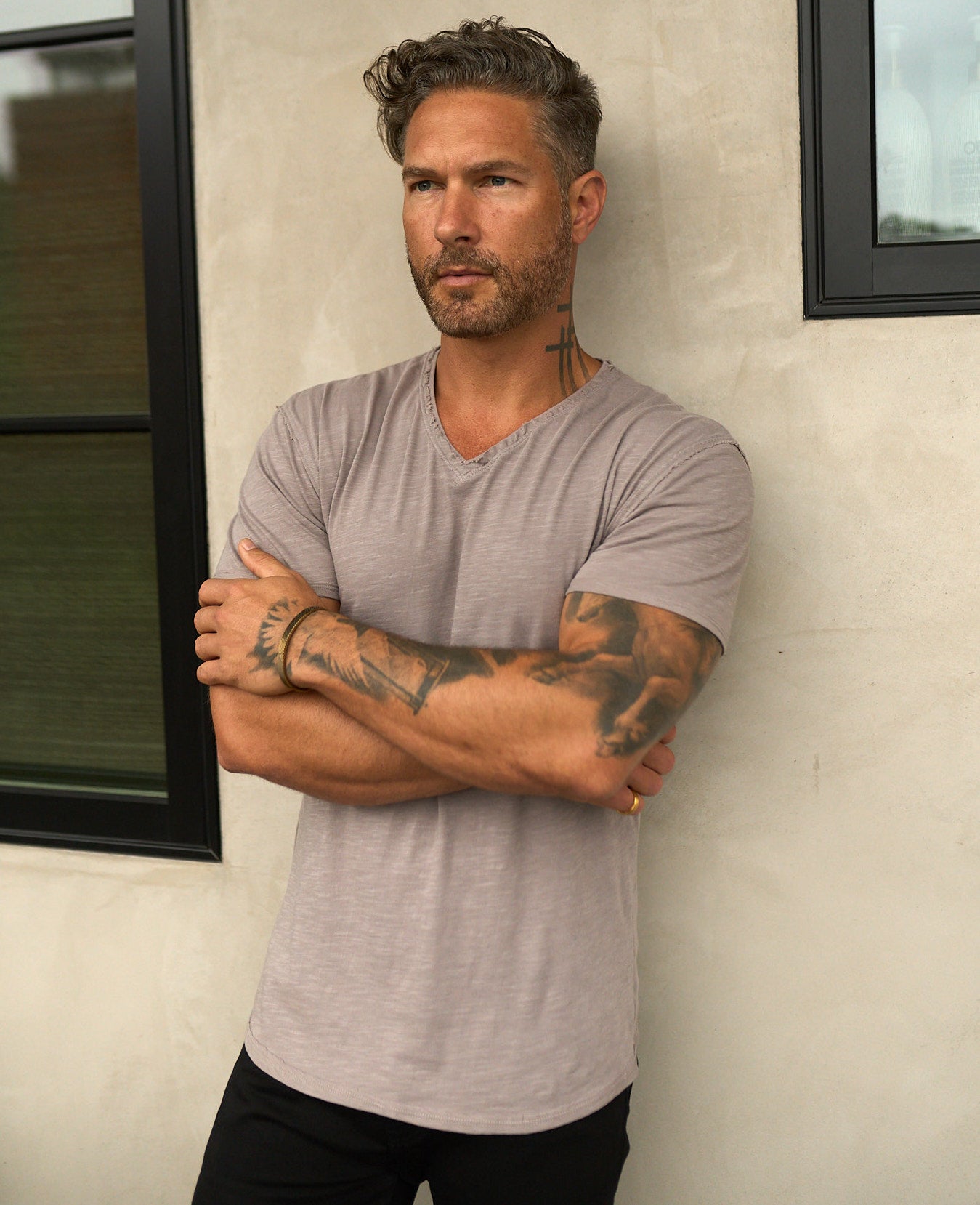 The Isla V Neck Slub SLIM Tee - WESTON JON BOUCHÉR