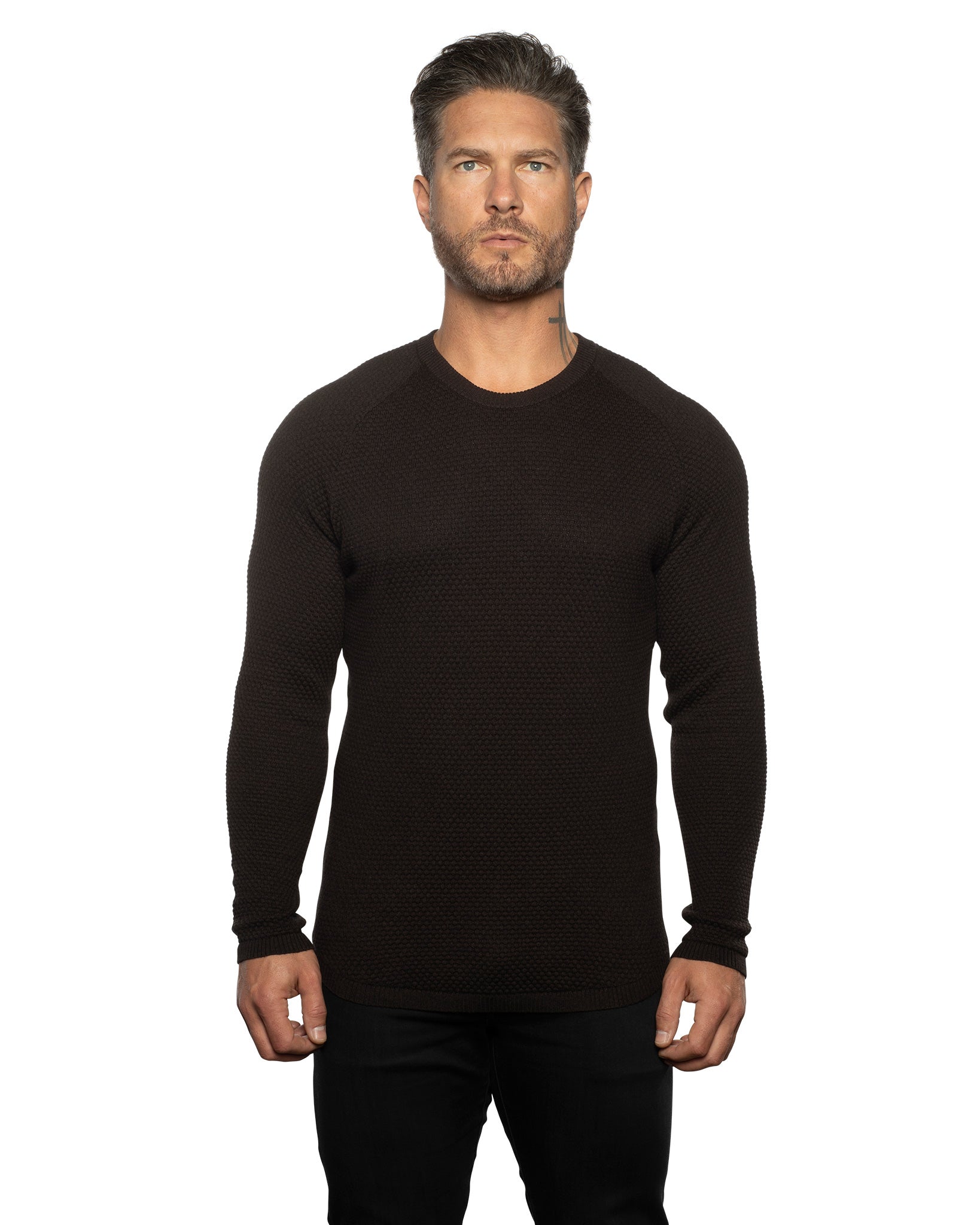The Ripley Crew Neck Cotton & Cashmere FITTED Sweater - WESTON JON BOUCHÉR