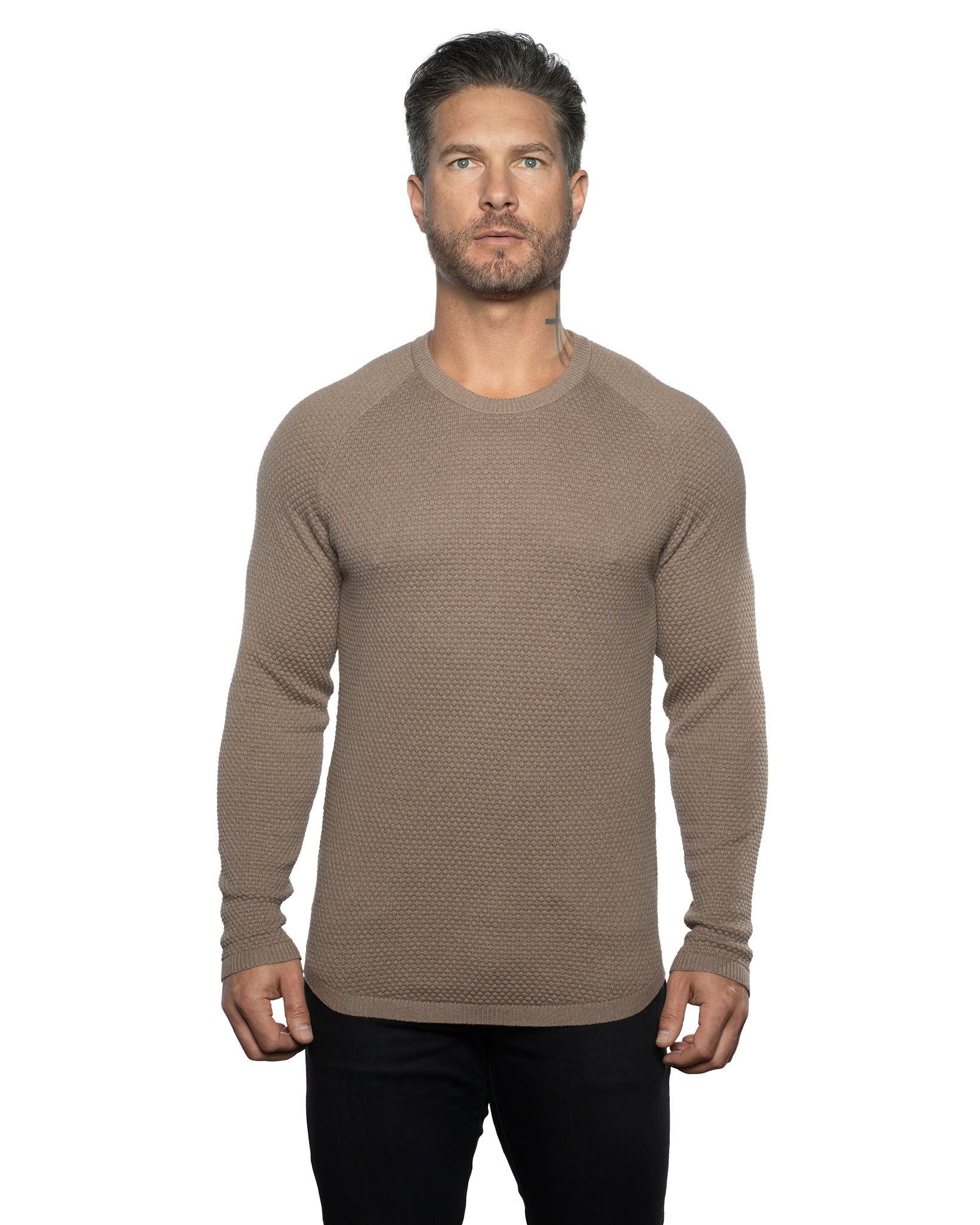 The Ripley Crew Neck Cotton & Cashmere FITTED Sweater - WESTON JON BOUCHÉR