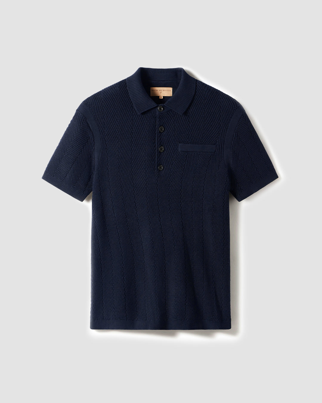 Alastair Slim Fit Knit Polo - Navy