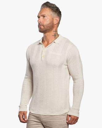 Alastair L/S Slim Fit Knit Polo - WESTON JON BOUCHÉR