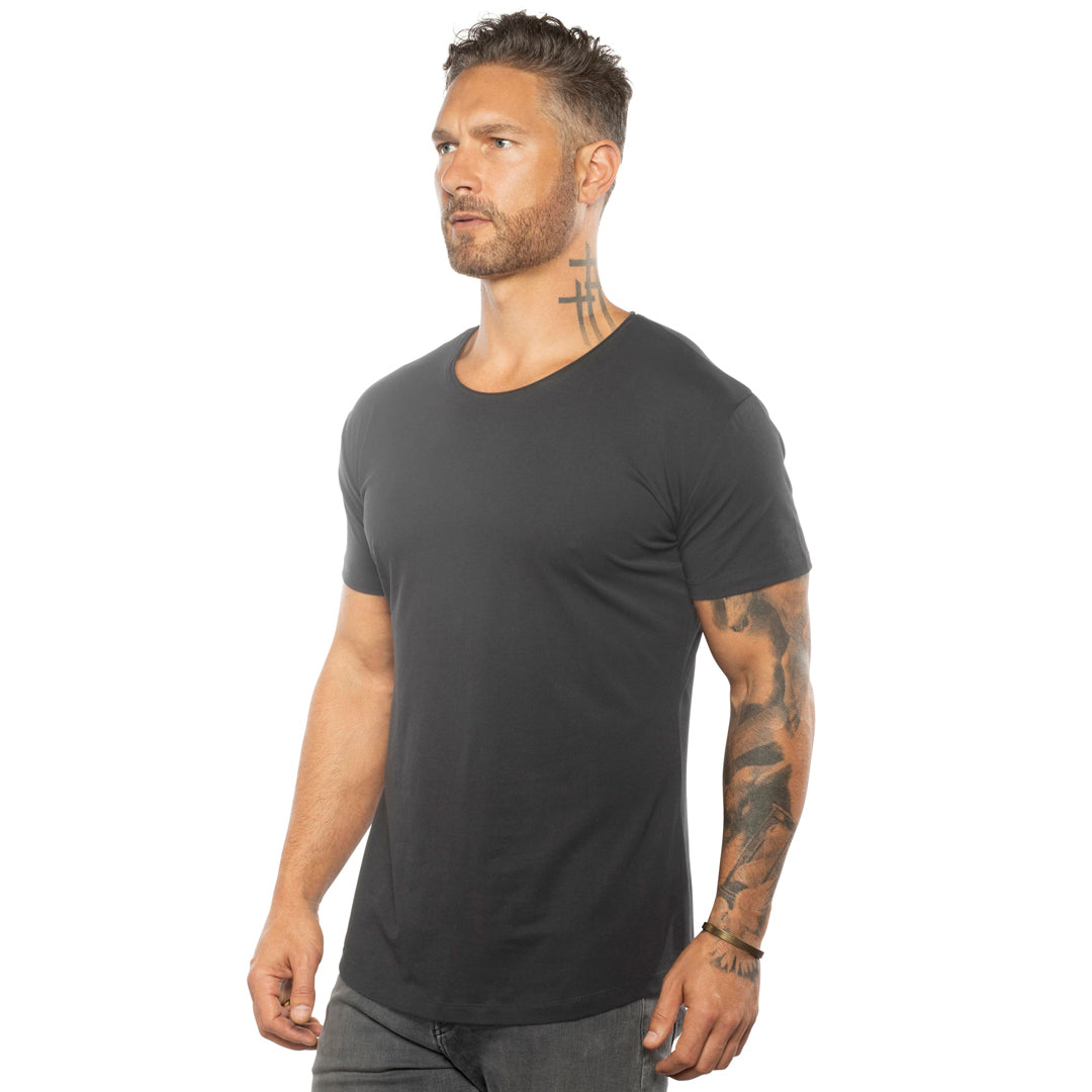 The Silas Raw Neck Slim Fit Tee - WESTON JON BOUCHÉR