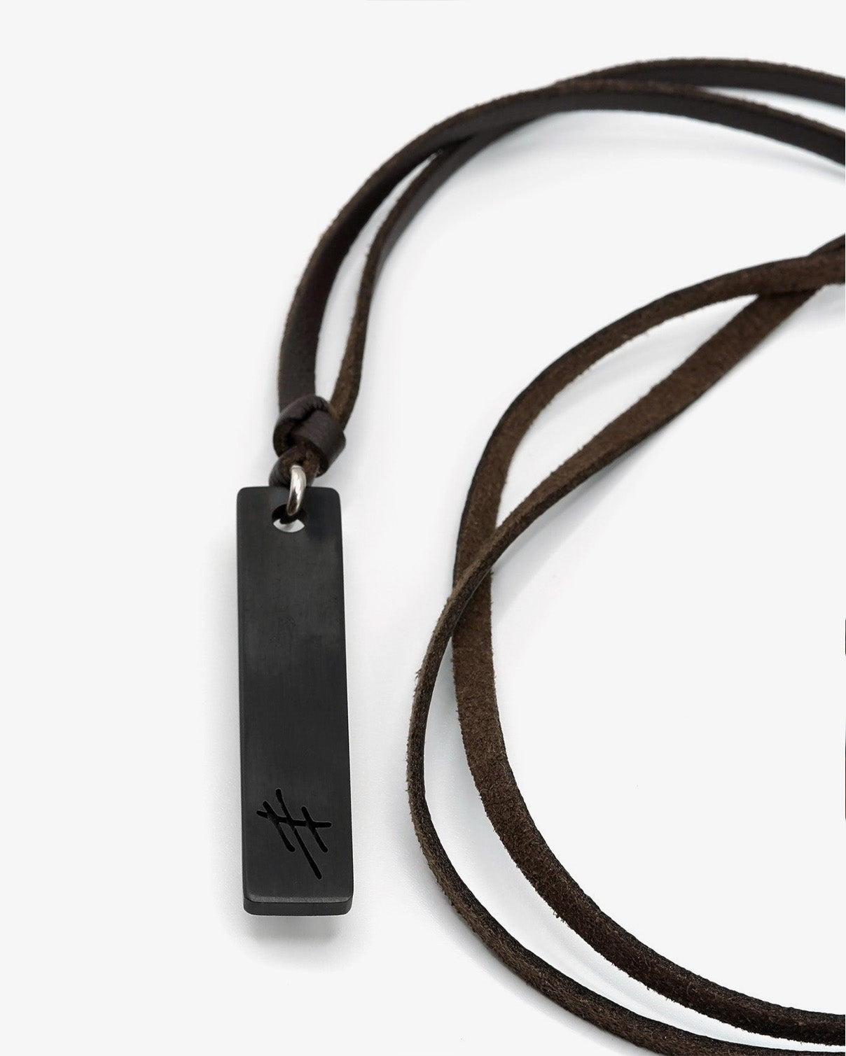 Tigris Reversible Pendant Leather Necklace (adjustable length)